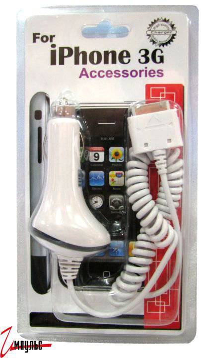 Детальные фото Автомобильное зарядное устройство "Maverick" iPHONE 3G евростандарт в интернет магазине Импульс-Электронные компоненты