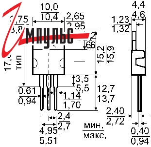 Транзистор 2SD1944 80V 3A описание и характеристики для покупки оптом и в розницу