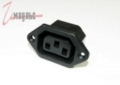 Гнездо компьютерное IEC 3 pin на панель