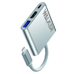 Разветвитель USB HUB WALKER WHUB-35 3 в 1 Type-C на HDMI+USB3.0+Type-C
