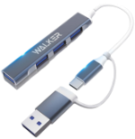 Разветвитель HUB Type-C-USB штекер - 4 гнезда USB WHUB11